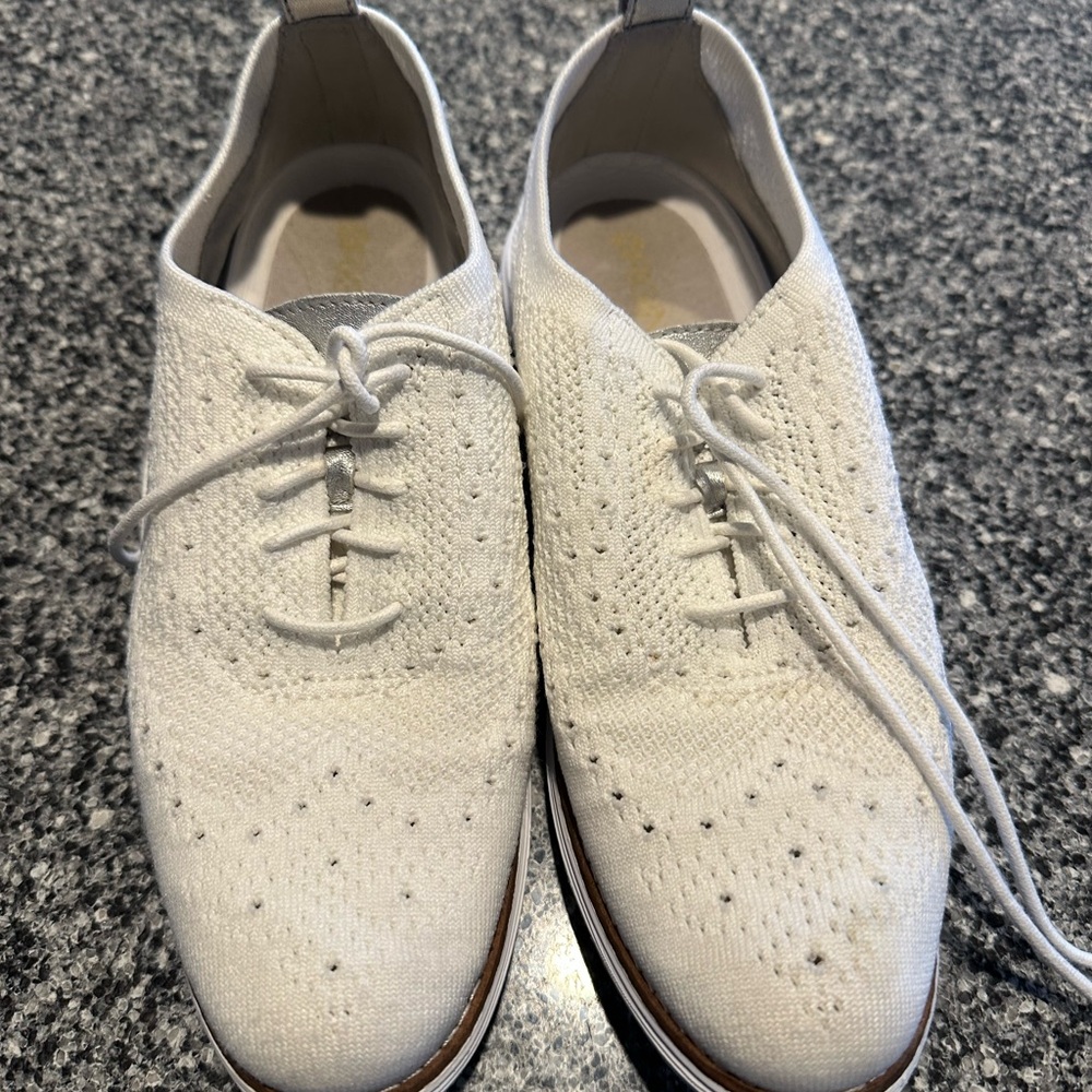 Cole Haan White Sneakers Lightweight Knit Design